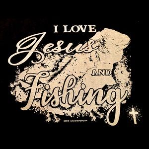 I love Jesus and fishing 🎣 tshirt size XL! NWOT